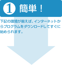 ���L�̊��������΁A�C���^�[�l�b�g����v���O�������_�E�����[�h���Ă����Ɏn�߂��܂��B